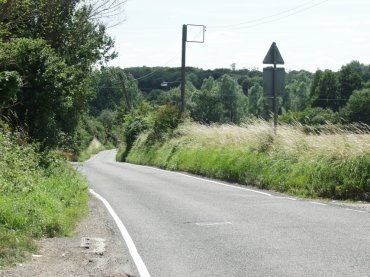 View of the road from White Notley Station, Braintree, Essex, England