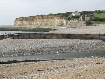 Scene showing Cuckmere Haven and Seaford Head, Sussex, England