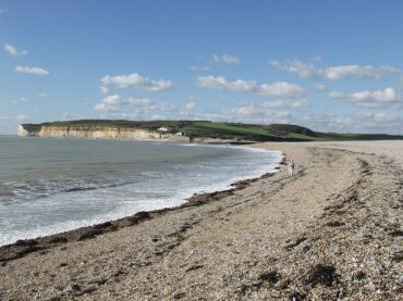 The beach at Cuckmere Haven, Sussex, England