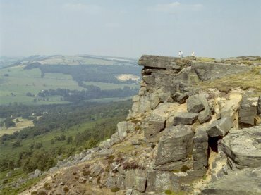 Scene showing Curbar Edge, Debyshire Peak District, England