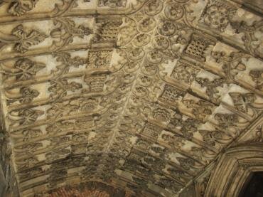 View of the roof of the tower archway, St. Mary's Church, Dedham, Essex, England