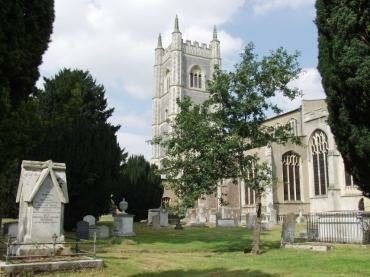 View of the village of Dedham on the edge of Dedham Vale, Essex, England