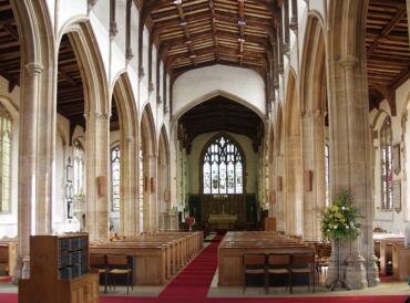 View of the Nave, St. Mary's Church, Dedham, Essex, England