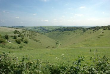 Cuckmere Haven from the South Downs, Sussex, England