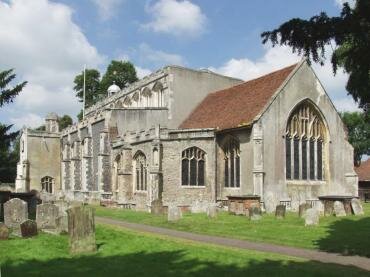 View of the church of St. Mary the Virgin, East Bergholt, Suffolk, England