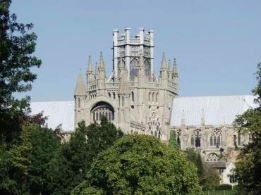 Photograph of The Octagon, Ely Cathedral seen from Ely Park, Ely, Cambridgeshire, England