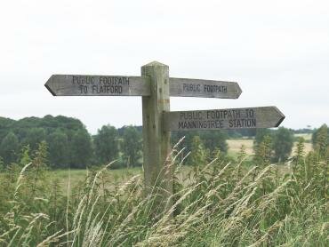 Photograph of a public footpath sign