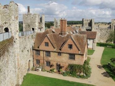 View of the 17th Century Poorhouse inside Framlingham Castle walls, Framlingham, Suffolk, England