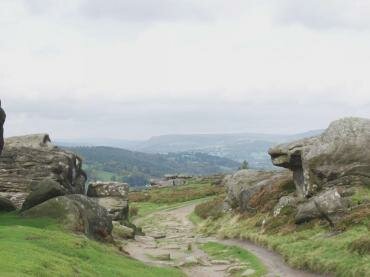 Scene showing Froggatt Edge looking North, Derbyshire Peak District, England