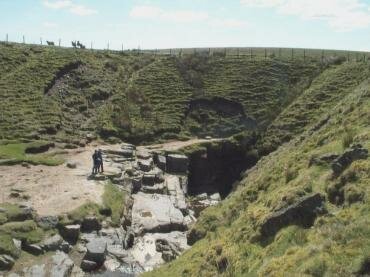 Gaping Gill on Ingleborough, near Clapham, Yorkshire Dales, North Yorkshire, England