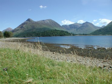 Picture looking over Loch Leven towards Glen Coe