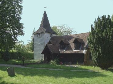 Picture of the church of St. Andrew, Greensted-juxta-Ongar, Essex, England
