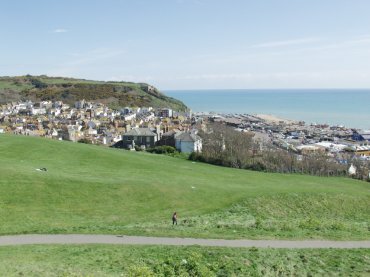 Old Town from West Hill, Hastings, Sussex, England, Great Britain