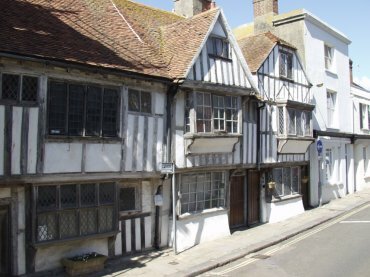 Ancient houses, All Saints Street, Old Town, Hastings, Sussex, England, Great Britain