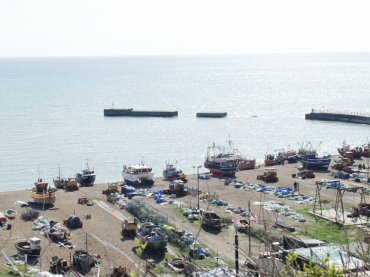 The fishing fleet, Rock-a-Nore, East Cliff, Hastings Old Town, Hastings, Sussex, England, Great Britain
