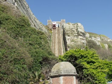 Funicular Railway, East Cliff, Hastings Old Town, Hastings, Sussex, England, Great Britain