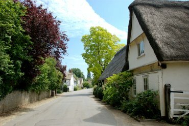 View in the village of Hemingford Abbots, Huntingdonshire (Cambridgeshire), England