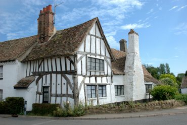 View of the crooked house, Houghton, Huntingdonshire (Cambridgeshire), England