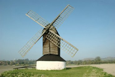 View of Pitstone Windmill, Ivinghoe, Buckinghamshire, England