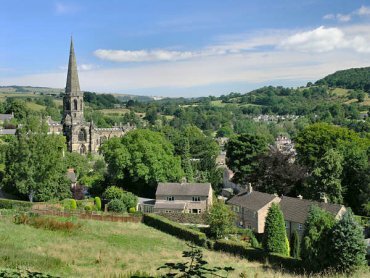 Scene showing Bakewell, Derbyshire Peak District, England