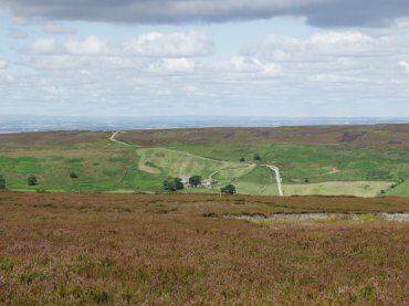 View from Baysdale Moor across Baysdale to the Vale of York beyond, North Yorks Moors, North Yorkshire, England