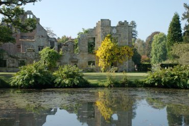 Photo showing the moat and ruins, Scotney Castle, Lamberhurst, Kent, England