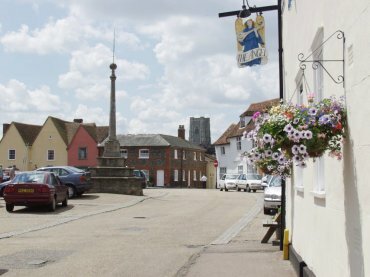 View of the square, Lavenham, Suffolk, England