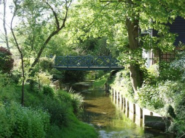 View of the River Brett, Lavenham, Suffolk, England