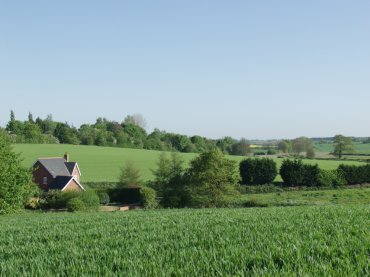 View of the scenery around Lavenham, Suffolk, England