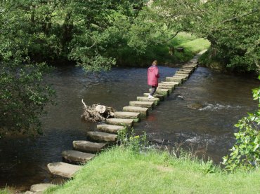 Photograph of the stepping stones at Lealholm, North Yorkshire, Great Britain