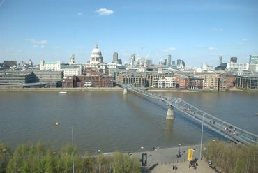 View of the Millenium Bridge, London, England