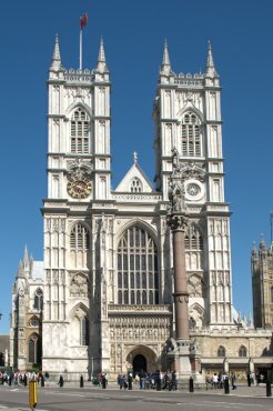 Photograph of  the West Front, Westminster Abbey, London, England