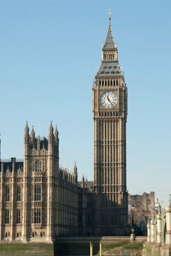 View of the Big Ben clocktower, London, England