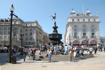 View of Piccadilly Circus, London, England