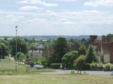 Photo from near the tudor Trinity Hospital looking south over Long Melford and the Stour Valley