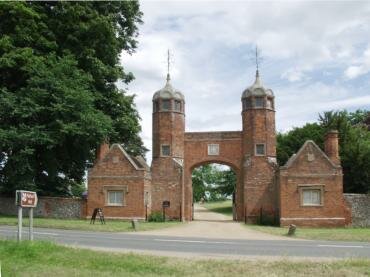 Photo of the gatehouse, Melford Hall, Long Melford, Suffolk, England