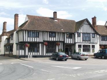 Photo of the Medieval/Tudor Bull Hotel, Long Melford, Suffolk, England