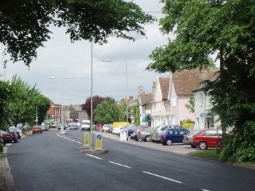 Photo of the main street, Long Melford, Suffolk, England
