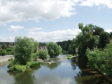 The River Teme from Ludford Bridge, Ludlow, Shropshire, England