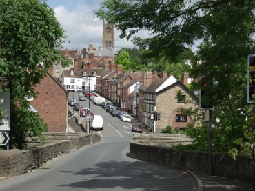 View from Ludford Bridge, Ludlow, Shropshire, England