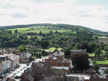 Ludlow from the church tower, Shropshire, England