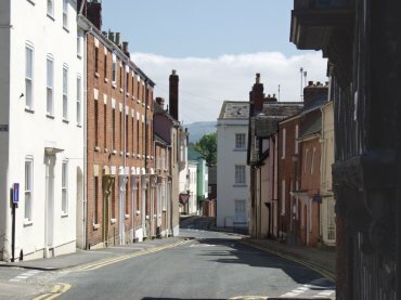 Bell Lane and Brand Lane, Ludlow, Shropshire, England