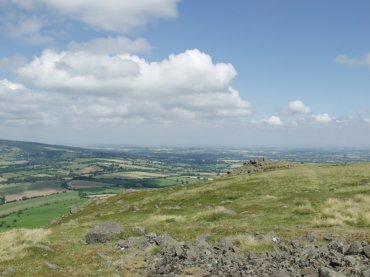 View from the top of Titterstone Clee Hill, Shropshire, England