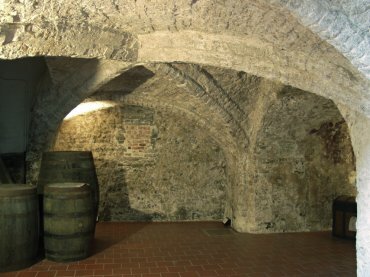 View of the undercroft, dragon hall, Norwich, Norfolk, England