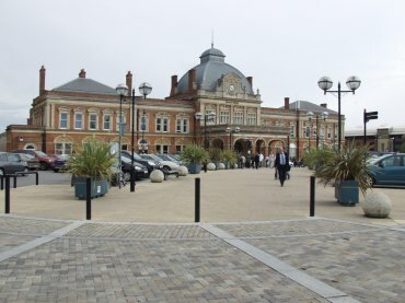 View of the railway station, Norwich, Norfolk, England
