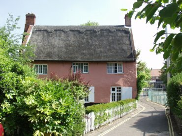 View of a thatched cottage, Norwich, Norfolk, England