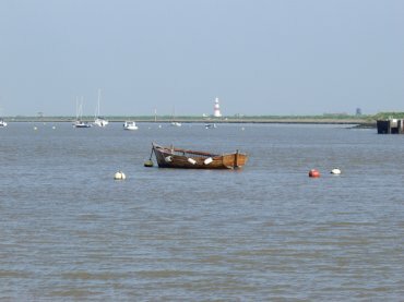 Photo of the River Ore and Orford Ness Lighthouse, Woodbridge, Suffolk, England, Great Britain