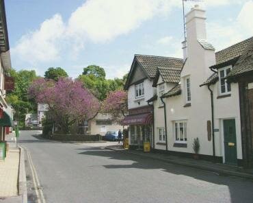 View of Porlock village, Somerset, England