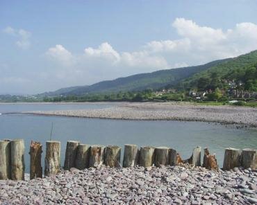 View of the bay from Porlock Weir, Somerset, England