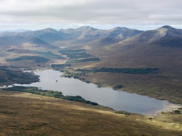 Scene showing Loch Tulla near the Bridge of Orchy on the southern edge of Rannoch Moor